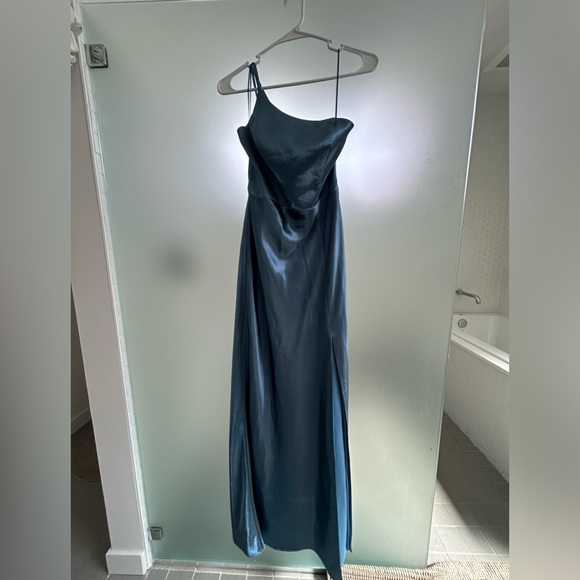 Birdy Grey Kensie Dress in Shiny Satin (Twilight) - Picture 3 of 8